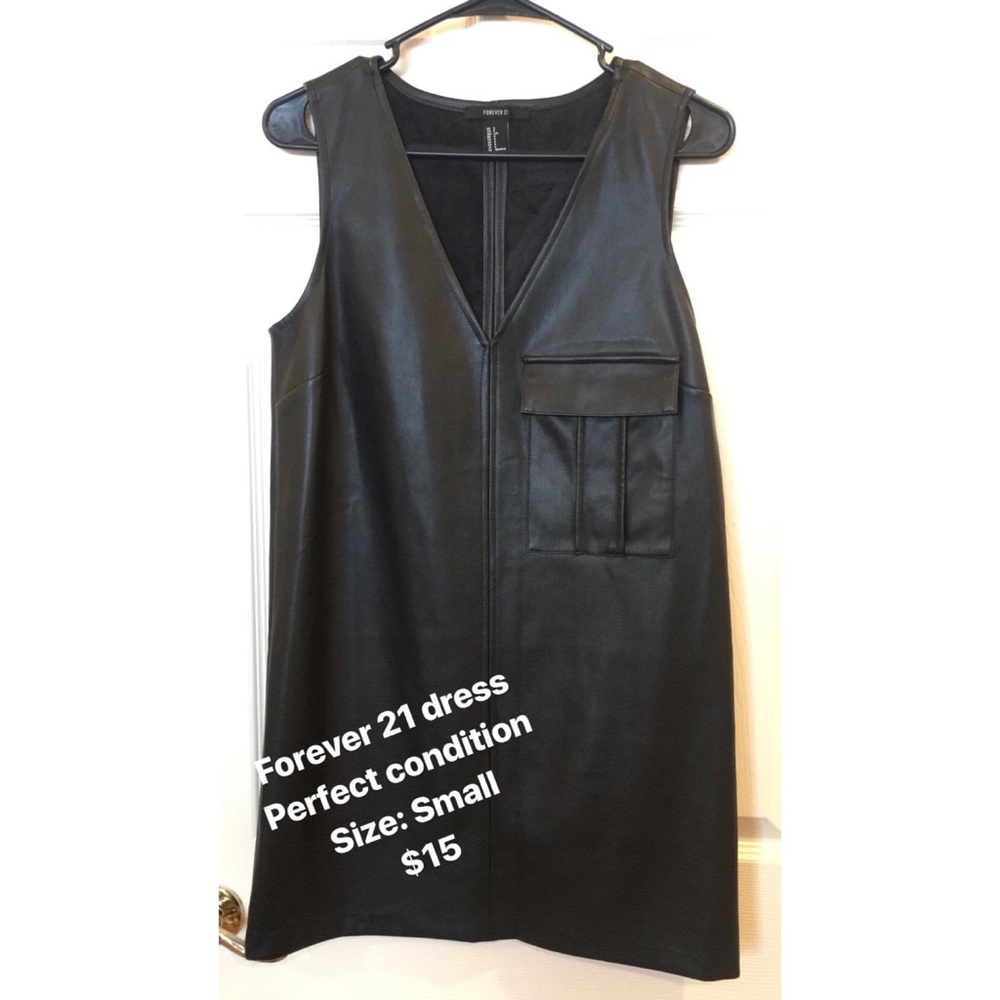 Faux Leather Dress